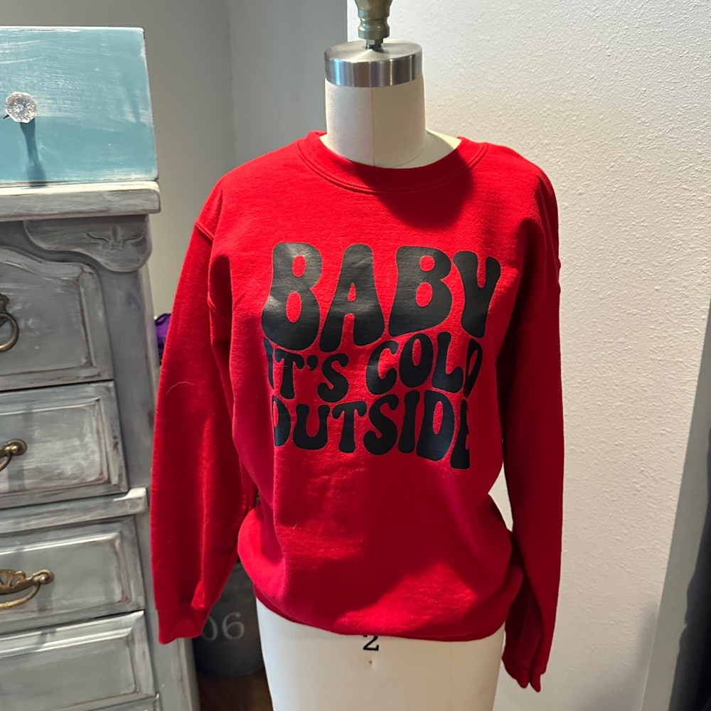 Baby it’s Cold Outside Gildan Sweatshirt Red
